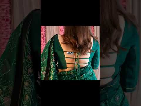 trending🔥🔥 stylish letast back less bluose design#trending #fashion #blouse design