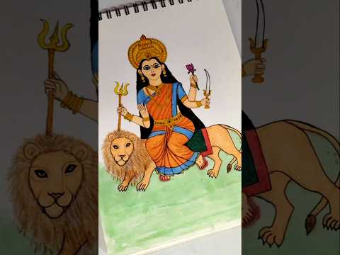 Day 6 | maa katyayani 🙏#shorts #navratri #art #viralshort