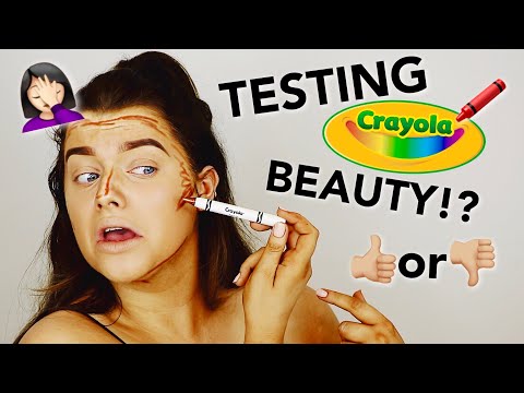 TESTING CRAYOLA MAKEUP! USING CRAYONS ON MY FACE.. WTF?! | Rachel Leary - UC-Um2u0Agv8Q-OhjO6FZk1g