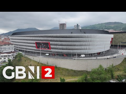 Tottenham and Manchester United fans arrive at San Mames stadium ahead of Europa League final