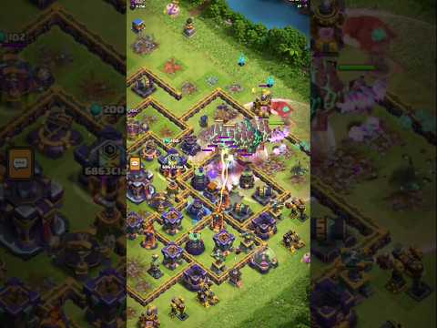 Lavaloon destruction.   #clashofclans #grandwarden #coc #barbarianking #lavaloongameplay #games