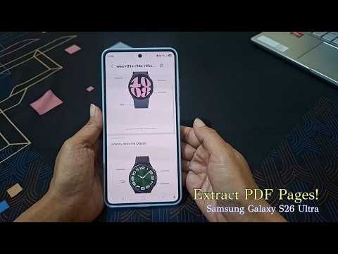How to Extract PDF Pages in Samsung Notes (Galaxy S26 Ultra)