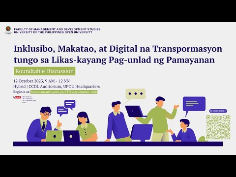 Inklusibo, Makatao, at Digital na Transpormasyon tungo sa Likas-kayang Pag-unlad ng Pamayanan
