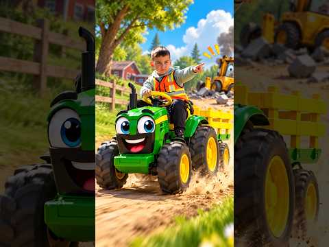 Dima Rushes to Help on His Tractor! 🚜🚨 #automobile #funny #toys