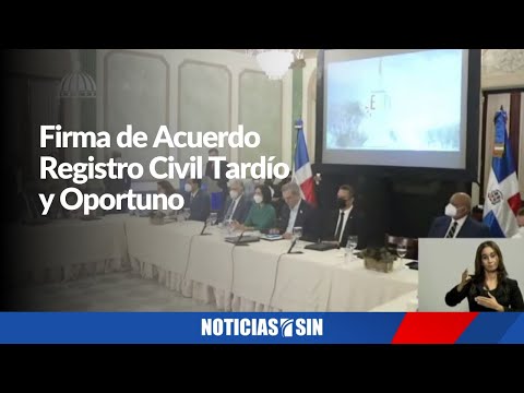 #ENVIVO Firma de Acuerdo Registro Civil Tardío y Oportuno