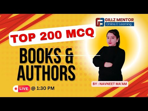 BOOKS & AUTHORS CURRENT AFFAIRS MAHA MARATHON FOR PSSSB & PPSC EXAMS | BY GILLZ MENTOR