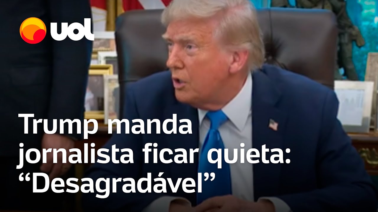 Trump manda jornalista ficar quieta: ‘Você é muito desagradável’