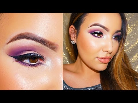 New Years Eve Makeup Tutorial | Purple & Ombre Glitter liner - UCEZtkE45zjun9zROKtcqOcQ