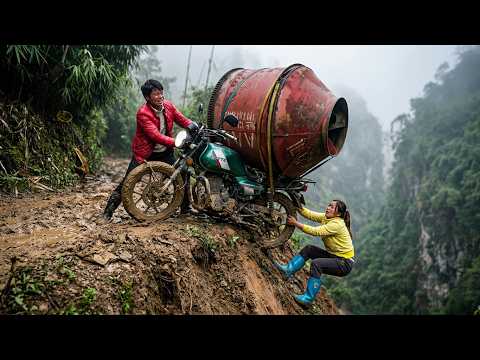 Overloaded Motorcycle Dangles Over Cliff of Death, Passersby Save <strong>It</strong> <strong>from</strong> Disaster