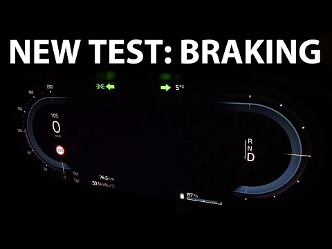 Volvo XC40 69 kWh FWD & Tesla Model 3 LR braking and acceleration test
