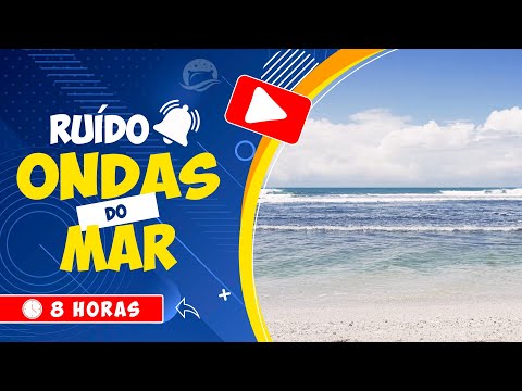 🎧 RUÍDO DAS ONDAS DO MAR EM UMA BELA PRAIA DESERTA 🏖️ SOM MUITO RELAXANTE 🕒 8 HORAS
