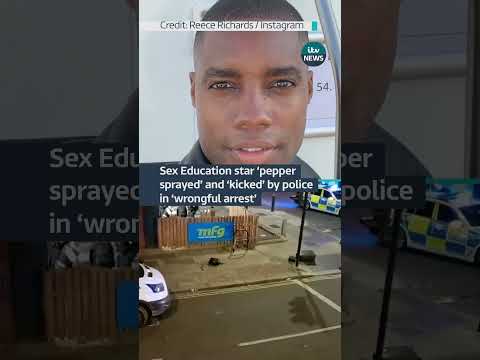 Reece Richards shared footage of the moment he says police officers 'pepper-sprayed' him #itvnews