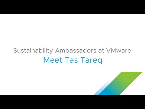 Sustainability Ambassadors at VMware - Olga Specjalska and Tas Tareq