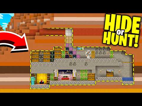 Best SECRET Hidden Base in Minecraft Hide or Hunt!