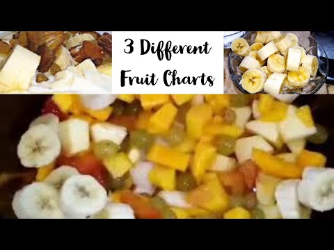 Three types of fruit chaat | Mix Fruits Chat simplest | Ceamy fruit chaat | Special fruit Chaat.