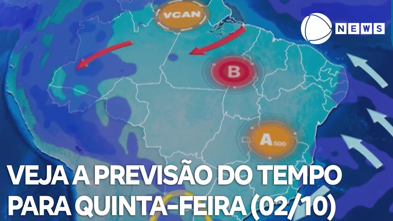 Confira a previsão do tempo para quinta feira 0210