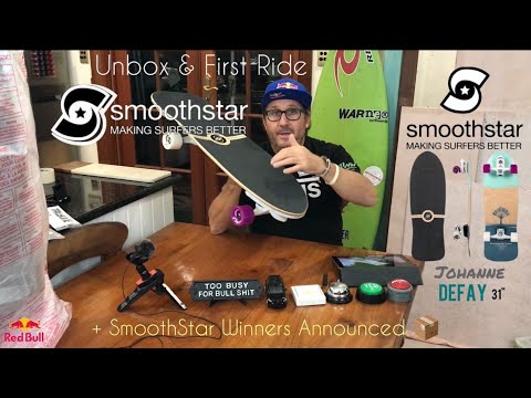 SmoothStar Johanne Defay Thruster D - Unbox & First Ride - Andrew Penman Surfskate Reviews- Vlog 207
