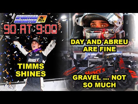 SprintCarUnlimited 90 at 9 for Thursday, August 7th: Tims shines, Day/Abreu bail out, Gravel crashes - dirt track racing video image