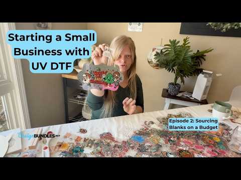 Justi's Small Business Journey 💸: Where to Buy CHEAP UV DTF Blanks (Side Hustle Starter)