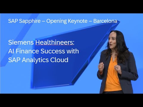 Siemens Healthineers: AI Finance Success with SAP Analytics Cloud | SAP Sapphire 2024