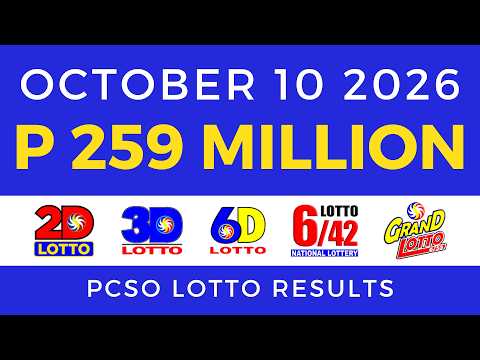 Lotto <strong>Result</strong> Today 9PM October 10 2026 PCSO