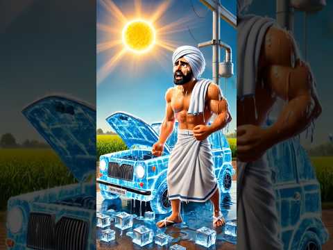 "He Built a Car from Ice... But Then THIS Happened!"👉 #shorts #cartoon