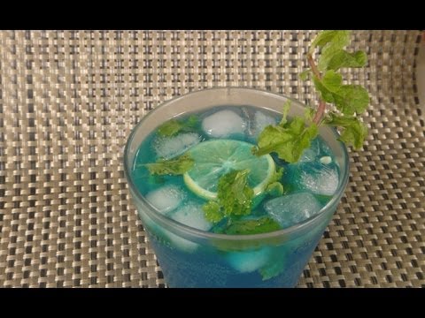 Blue Curacao Lemonade | Sanjeev Kapoor Khazana - UCmoX4QULJ9MB00xW4coMiOw