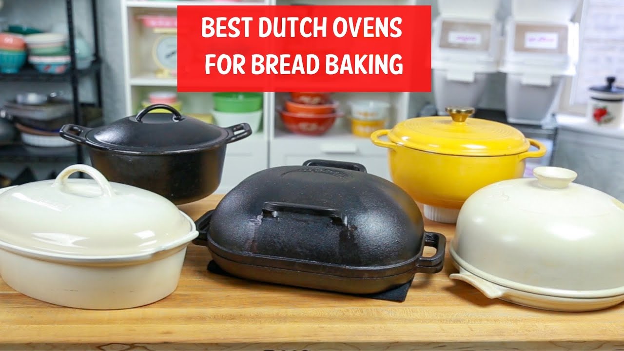 Today I'm sharing with you the best dutch ovens for bread baking. I'm comparing the Challenger Bread Pan, Lodge Dutch Ovens, Le Creuset, and Emile Henry Bread Cloche. <br /><br />Written Article: https://bit.ly/3bRjGmk<br /><br />LINKS FOR PANS FEATURED (affiliate links) <br />Challenger Bread Pan: https://challengerbreadware.com/ref/bakerbettie/<br />Cast Iron Lodge Dutch Oven: https://amzn.to/3eRuQHl<br />Enamel Coated Lodge Dutch Oven: https://amzn.to/36nAUTY<br />Le Creuset Covered Casserole Dish: https://amzn.to/32zhvOK<br />Emile Henry Bread Cloche: https://amzn.to/36pICgk<br />-------------------------------------------------------------------------<br />SUBSCRIBE ► https://www.youtube.com/c/BakerBettie<br />Online Baking School ► https://betterbakingschool.com/<br />Vintage Kitchen Shop ► https://www.etsy.com/shop/BakerBettieshop<br />-------------------------------------------------------------------------<br />Timestamps:<br />0:00- Best Dutch Ovens for Bread Baking <br />2:22- Challenger Bread Pan Review<br />5:44- Comparing Cast Iron vs Enamel Dutch Ovens<br />6:18- Cast Iron Lodge Dutch Oven Review<br />7:20- Enamel Lodge Dutch Oven Review<br />10:16- Le Creuset Covered Casserole Dish for Bread<br />11:28- Emile Henry Bread Cloche Review<br />13:29- Wrap Up<br />-------------------------------------------------------------------------<br />Sourdough for Beginners Playlist: https://www.youtube.com/watch?v=ViD0zAovcWs&list=PL1dleLLvCiHMYifKCjNINEi7hW2W0EvHf