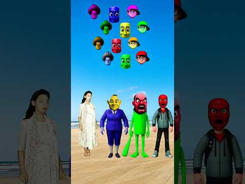 Dancing bhabhi, Scary Teacher 3D, Dancing Squid Girl, Sahur &Me Correct Head Matching#shorts