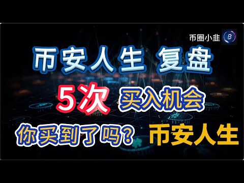 币安人生复盘,一共5次买入机会,你买到了吗?