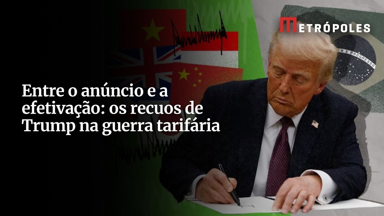Entre o anúncio e a efetivação os recuos de Trump na guerra tarifária