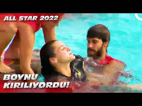 NİSA HAVUZA KÖTÜ DÜŞTÜ! | Survivor All Star 2022 - 148. Bölüm
