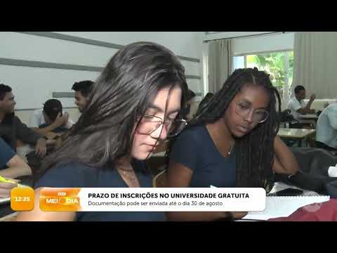 Prazo de inscrições no Universidade Gratuita | Educação | SCC Meio-Dia