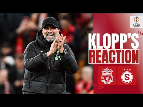 Klopp Reacts to Europa League Progression | Liverpool 6-1 Sparta Prague