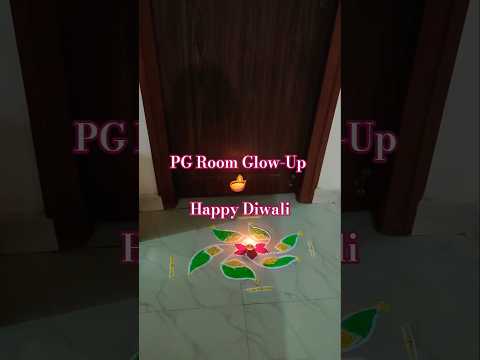 Happy Diwali | PG Room Glow-Up | PG Room Makeover | Diwali | Simple Diwali Room Decor PG Wali Diwali