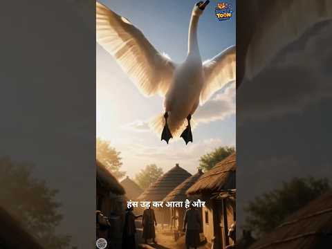 गांव में आई विशाल बत्तख 🦆 | हंस ने तोड़ा पिंजरा! #ai #cartoon #ytshorts