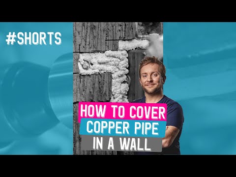 HOW TO COVER COPPER PIPE IN WALL #Shorts