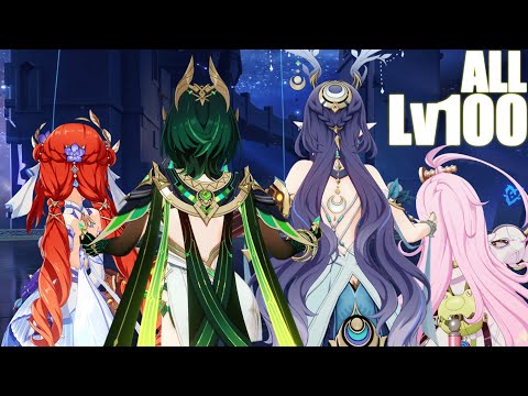 【原神】全員Lv100の完凸ネフェル月開花編成でボス&地方伝説戦と螺旋12層!【げんしん】
