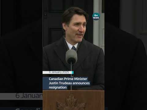 Canadian Prime MinisterJustin Trudeau announces resignation #itvnews #shorts #canada