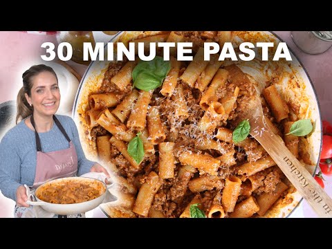 30 Minute One Pot Rigatoni With Meat Sauce