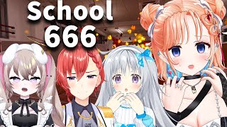 【School 666】4人で学校からホラー脱出ゲームだ❤【#はのあにすたーず 七星みりり】