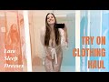 4K Transparent Lace Sleep Dresses in DRESSING ROOM TRY ON with Mirror View!