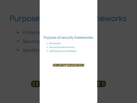 What’s the purpose of security frameworks? #Google #Cybersecurity #Shorts