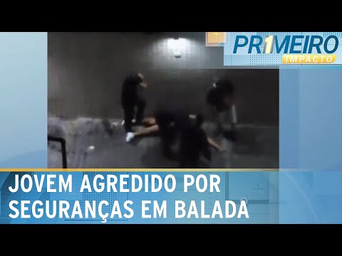 Jovem é agredido por seguranças de estabelecimento em Santos (SP) | Primeiro Impacto (03/06/24)