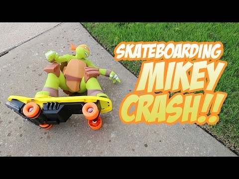 SkateBoarding Mikey CRASH - Fun with RC Car & TMNT Ninja Turtles Toys Unboxing by KidCity - UCCXyLN2CaDUyuEulSCvqb2w