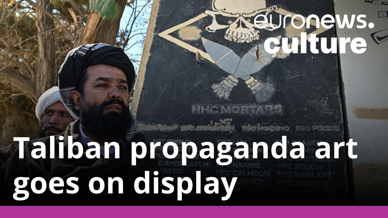 Taliban turn destroyed US military vehicles and blast walls into propaganda art