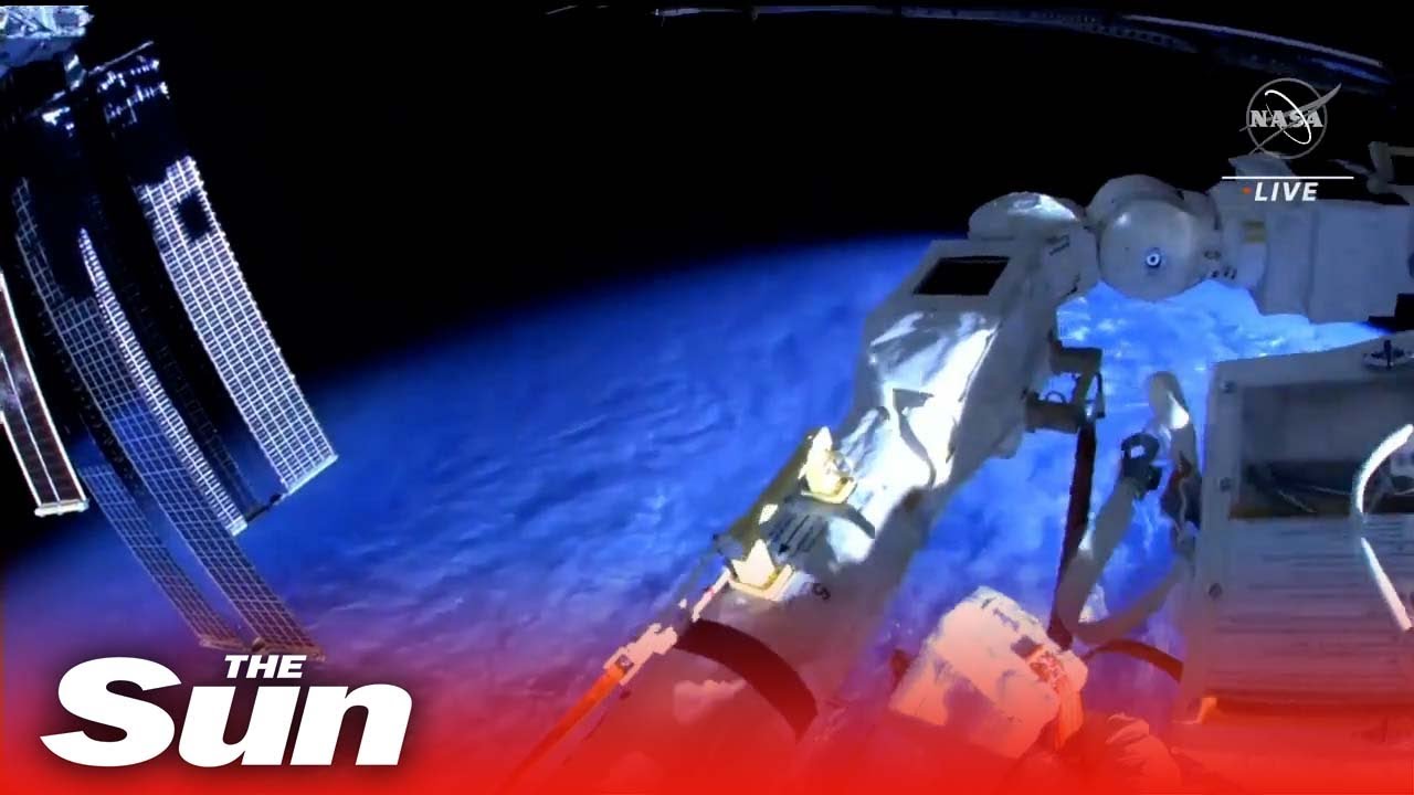 Cosmonaut’s helmet camera captures incredible ‘glowing’ view of Earth on spacewalk