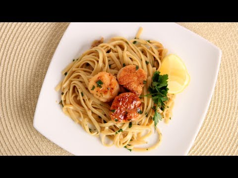 Scallop Scampi over Linguine Recipe - Laura Vitale - Laura in the Kitchen Episode 534 - UCNbngWUqL2eqRw12yAwcICg