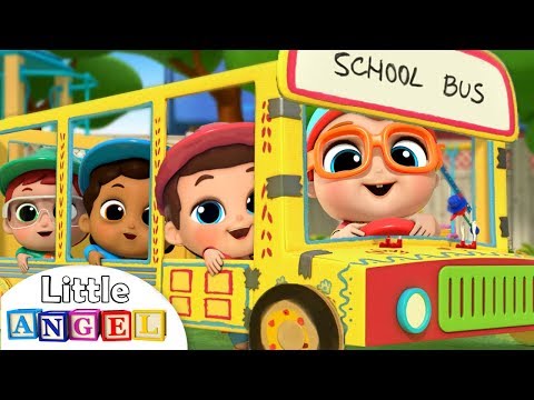 Wheels on the Bus at School | Learning Arts and Crafts | Kids Songs and Nursery Rhymes Little Angel