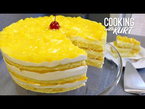 Red Ribbon Mango Supreme - Filipino Mango Chiffon Naked Layer Cake From Scratch | Cooking with Kurt